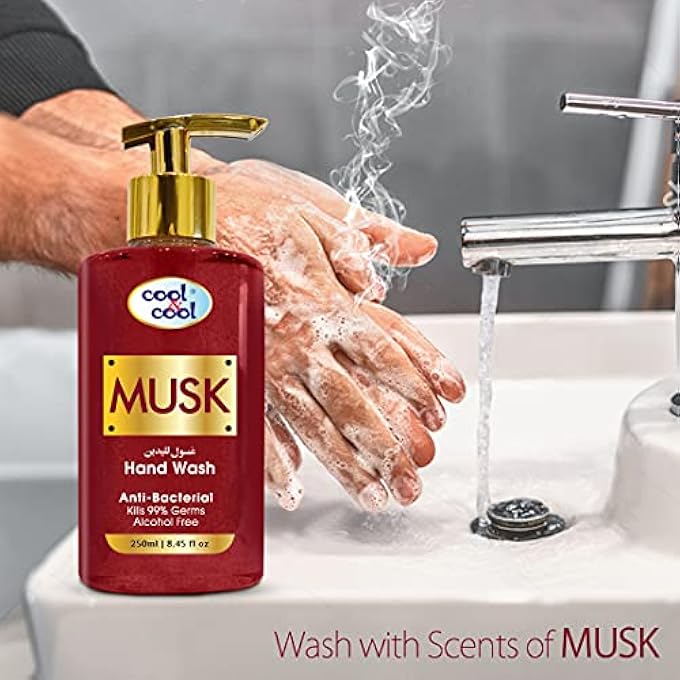 Cool & Cool ARABIC SERIES MUSK HAND WASH -250ML - ANTIBACTERIAL, ALCOHOL-FREE, MOISTURIZING WITH VITAMIN E, 99% GERM-KILLING FORMULA - Image 4